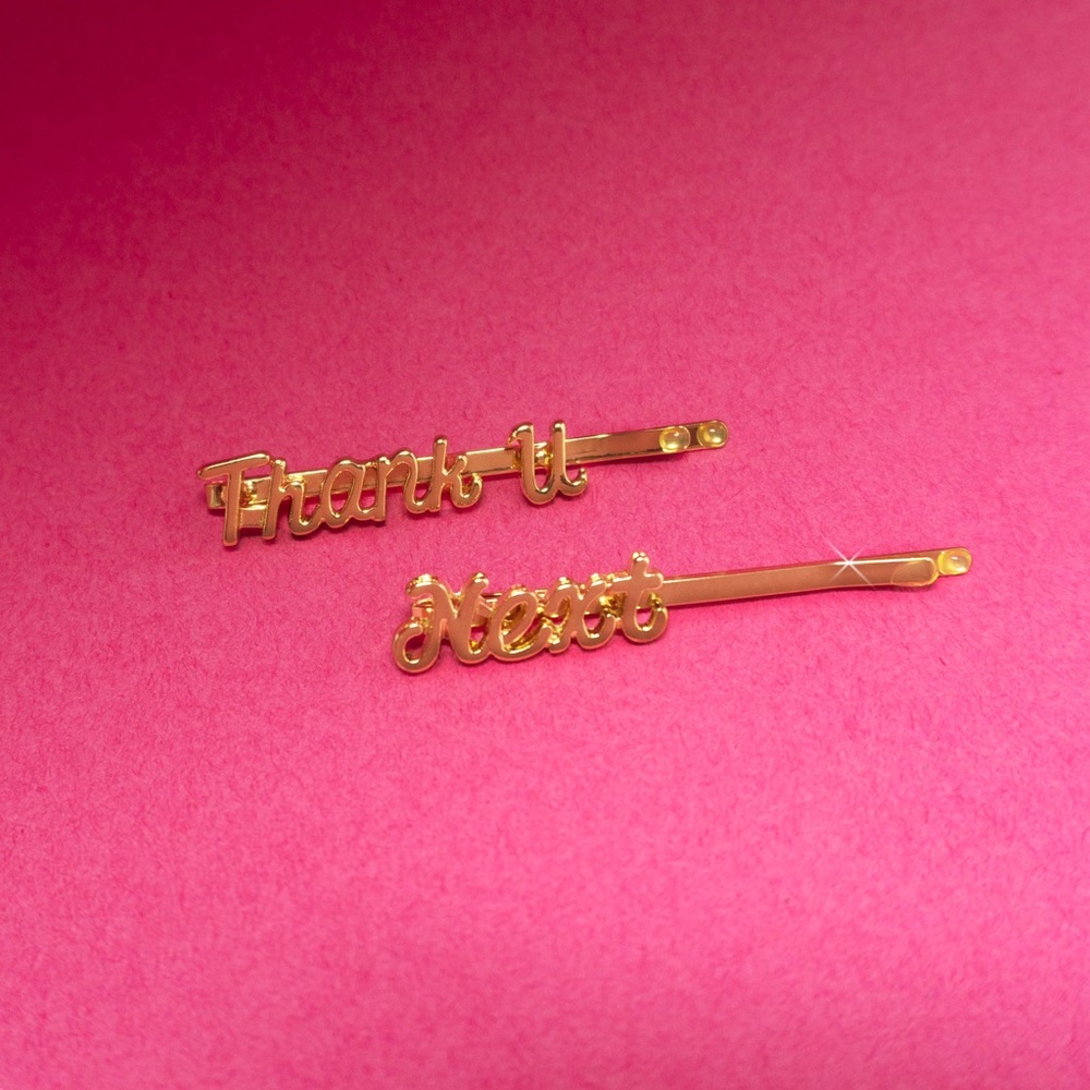 Ariana Grande Thank U Next Gold Steel Bobby Pins